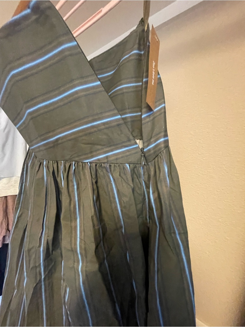CAARA Vashti Cotton Pleated Maxi Skirt Earthy Stripe Size 4 Few Moda NWT - Picture 7 of 8